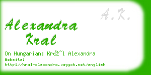 alexandra kral business card